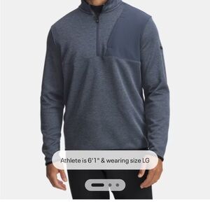 Men's Quarter-Zip Under Armour Pullover Jacket - Slate Blue - NWT